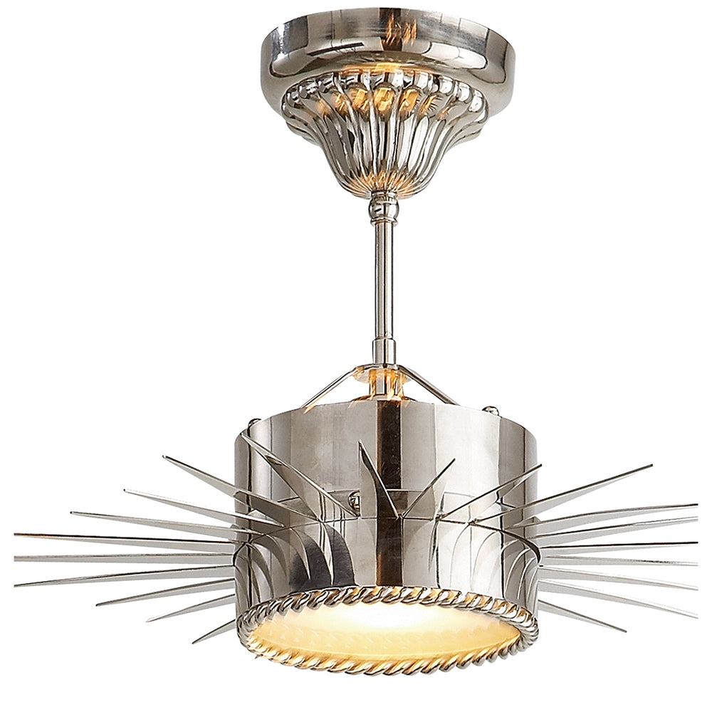 Visual Comfort Signature Canada - One Light Semi Flush Mount - Soleil - Polished Nickel- Union Lighting Luminaires Decor