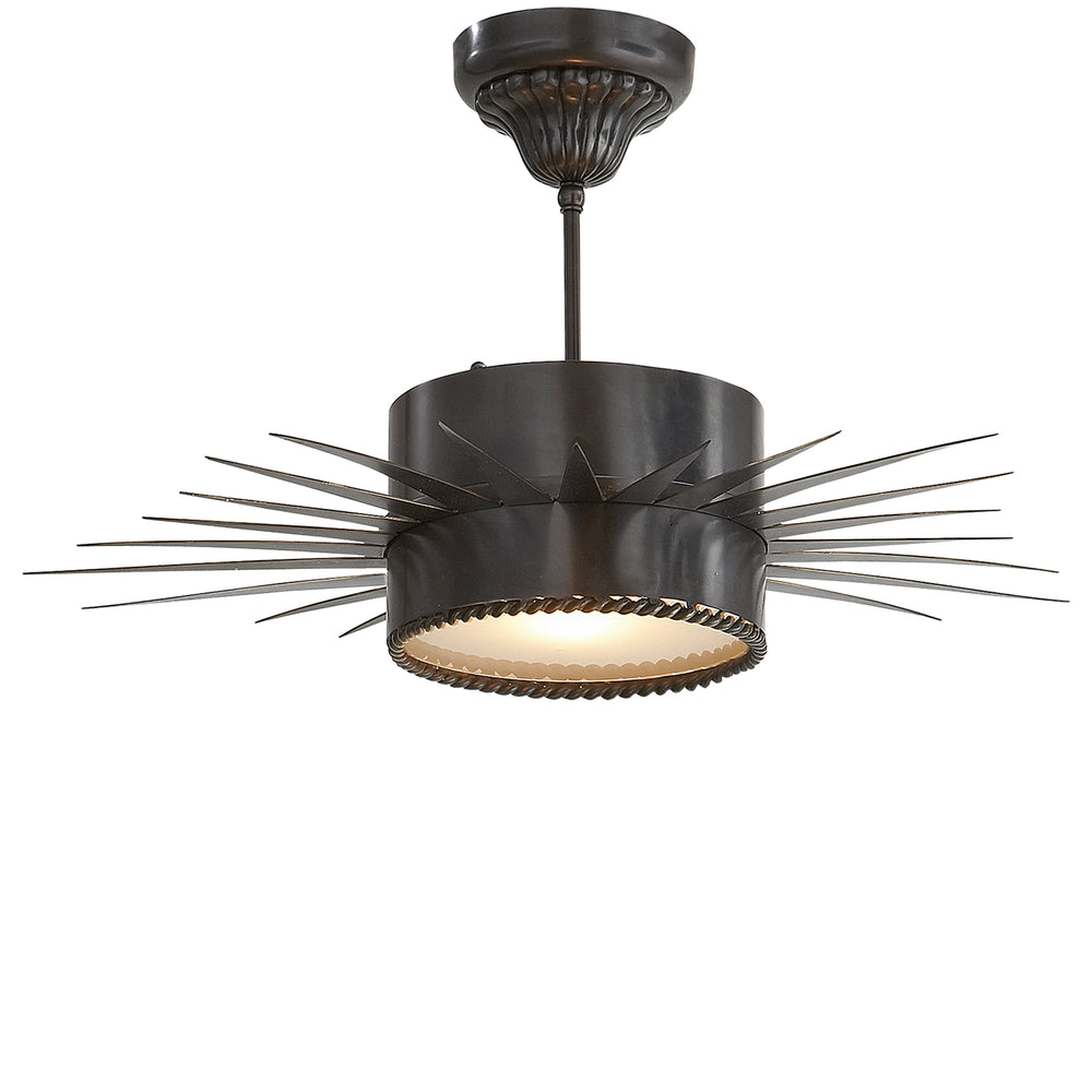 Visual Comfort Signature Canada - One Light Semi Flush Mount - Soleil - Bronze- Union Lighting Luminaires Decor