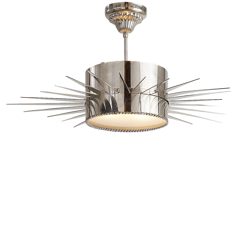 Visual Comfort Signature Canada - Two Light Semi Flush Mount - Soleil - Polished Nickel- Union Lighting Luminaires Decor