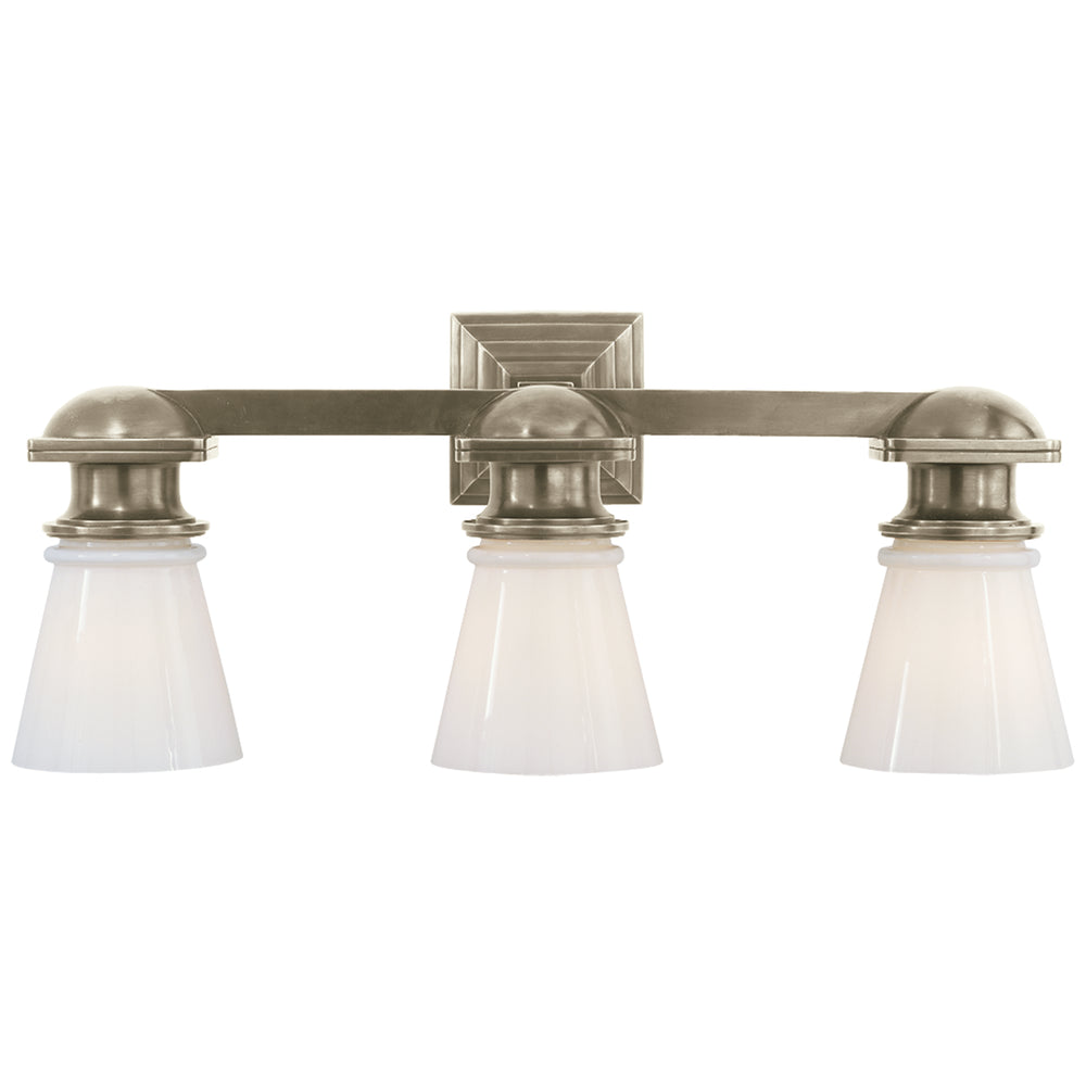 Visual Comfort Signature Canada - Three Light Wall Sconce - Ny Subway - Antique Nickel- Union Lighting Luminaires Decor