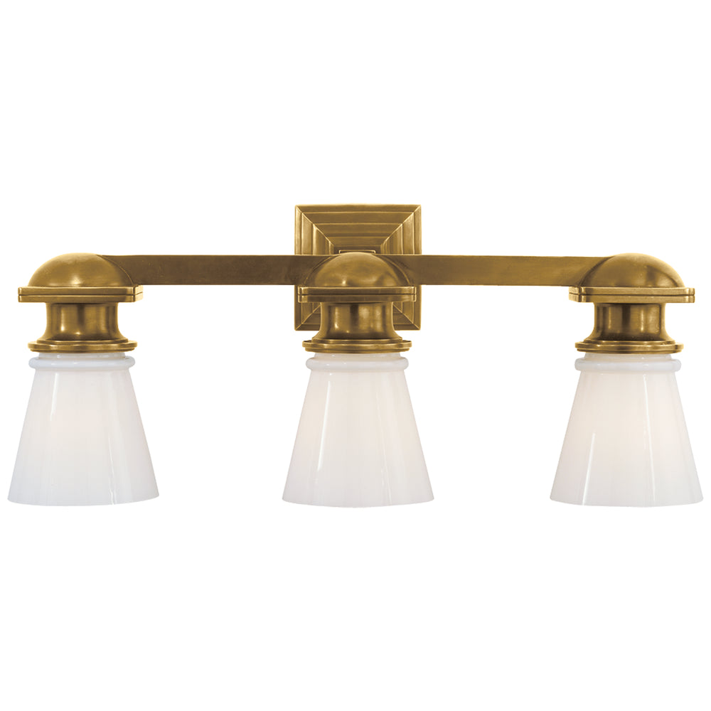 Visual Comfort Signature Canada - Three Light Wall Sconce - Ny Subway - Hand-Rubbed Antique Brass- Union Lighting Luminaires Decor