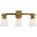 Visual Comfort Signature Canada - Three Light Wall Sconce - Ny Subway - Hand-Rubbed Antique Brass- Union Lighting Luminaires Decor
