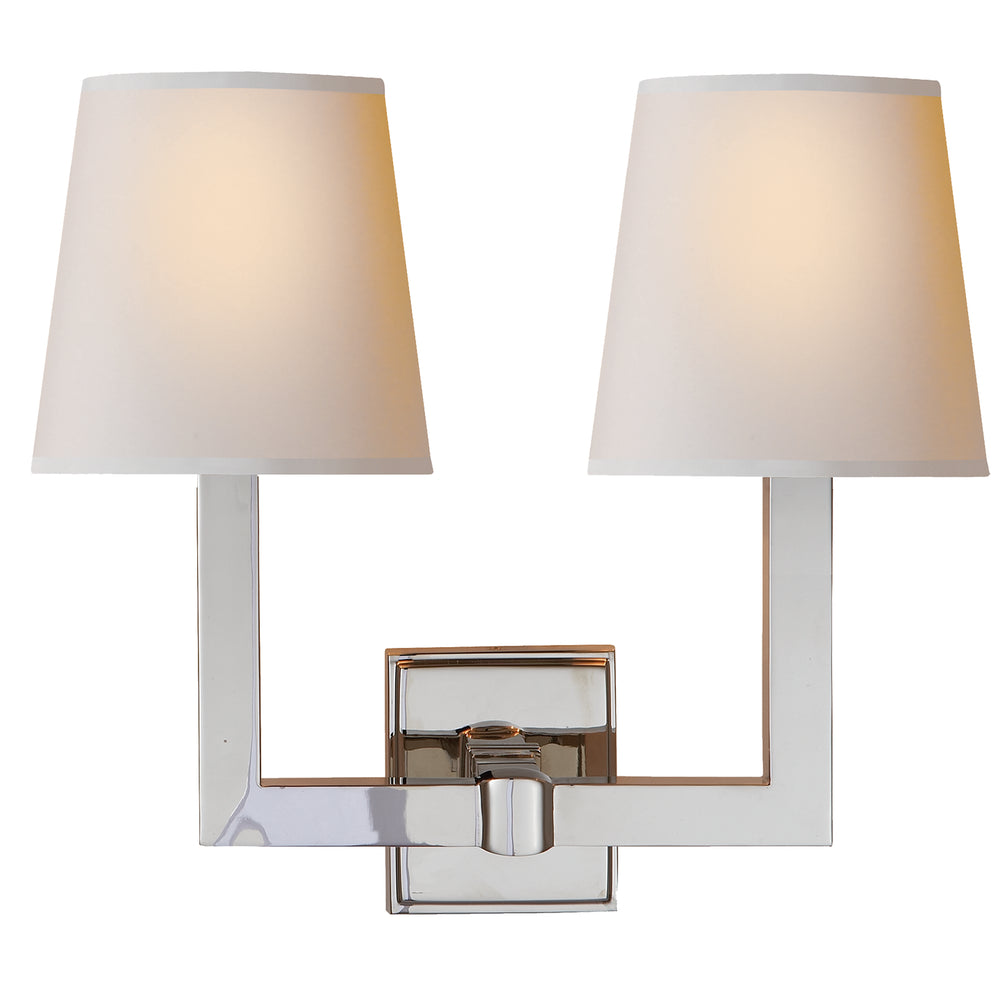 Visual Comfort Signature Canada - Two Light Wall Sconce - Square Tube - Polished Nickel- Union Lighting Luminaires Decor
