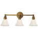 Visual Comfort Signature Canada - Three Light Wall Sconce - Boston - Hand-Rubbed Antique Brass- Union Lighting Luminaires Decor