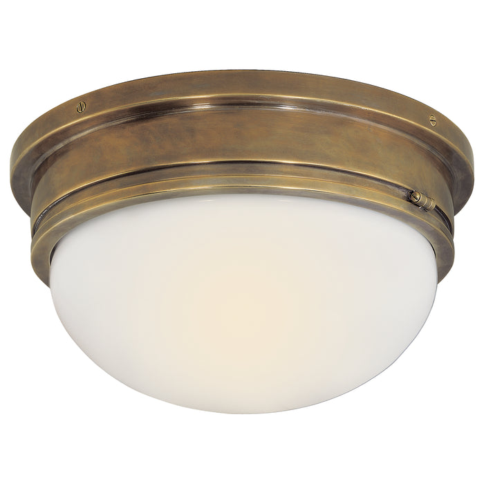 Visual Comfort Signature Canada - Two Light Flush Mount - Marine - Hand-Rubbed Antique Brass- Union Lighting Luminaires Decor