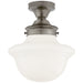 Visual Comfort Signature Canada - One Light Flush Mount - Edmond - Antique Nickel- Union Lighting Luminaires Decor