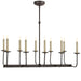 Visual Comfort Signature Canada - Ten Light Chandelier - Linear Branched - Bronze- Union Lighting Luminaires Decor