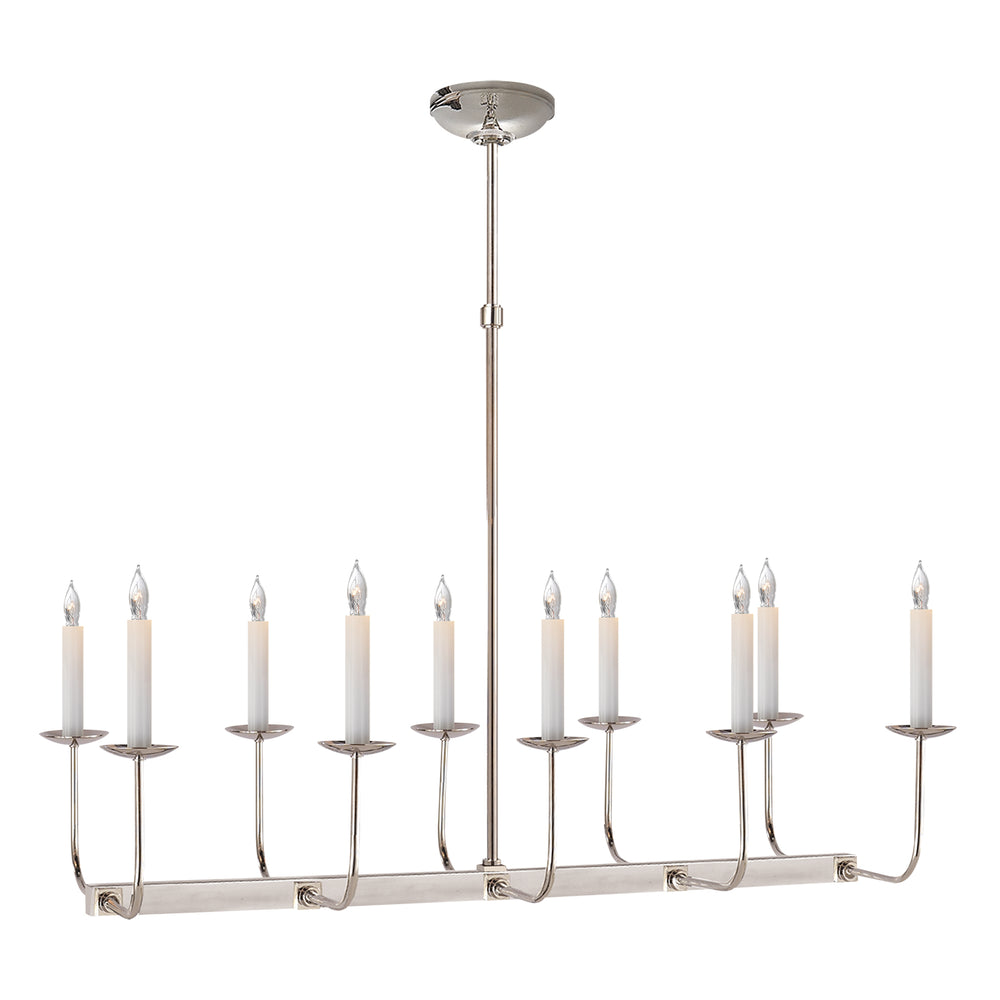 Visual Comfort Signature Canada - Ten Light Chandelier - Linear Branched - Polished Nickel- Union Lighting Luminaires Decor
