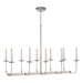 Visual Comfort Signature Canada - Ten Light Chandelier - Linear Branched - Polished Nickel- Union Lighting Luminaires Decor