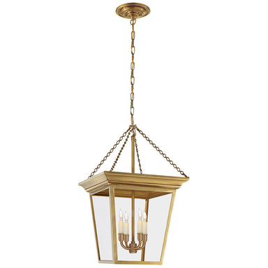 Visual Comfort Signature Canada - Four Light Lantern - Cornice - Hand-Rubbed Antique Brass- Union Lighting Luminaires Decor