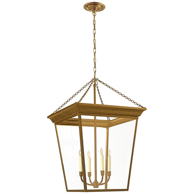 Visual Comfort Signature Canada - Four Light Lantern - Cornice - Hand-Rubbed Antique Brass- Union Lighting Luminaires Decor