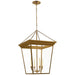 Visual Comfort Signature Canada - Four Light Lantern - Cornice - Hand-Rubbed Antique Brass- Union Lighting Luminaires Decor