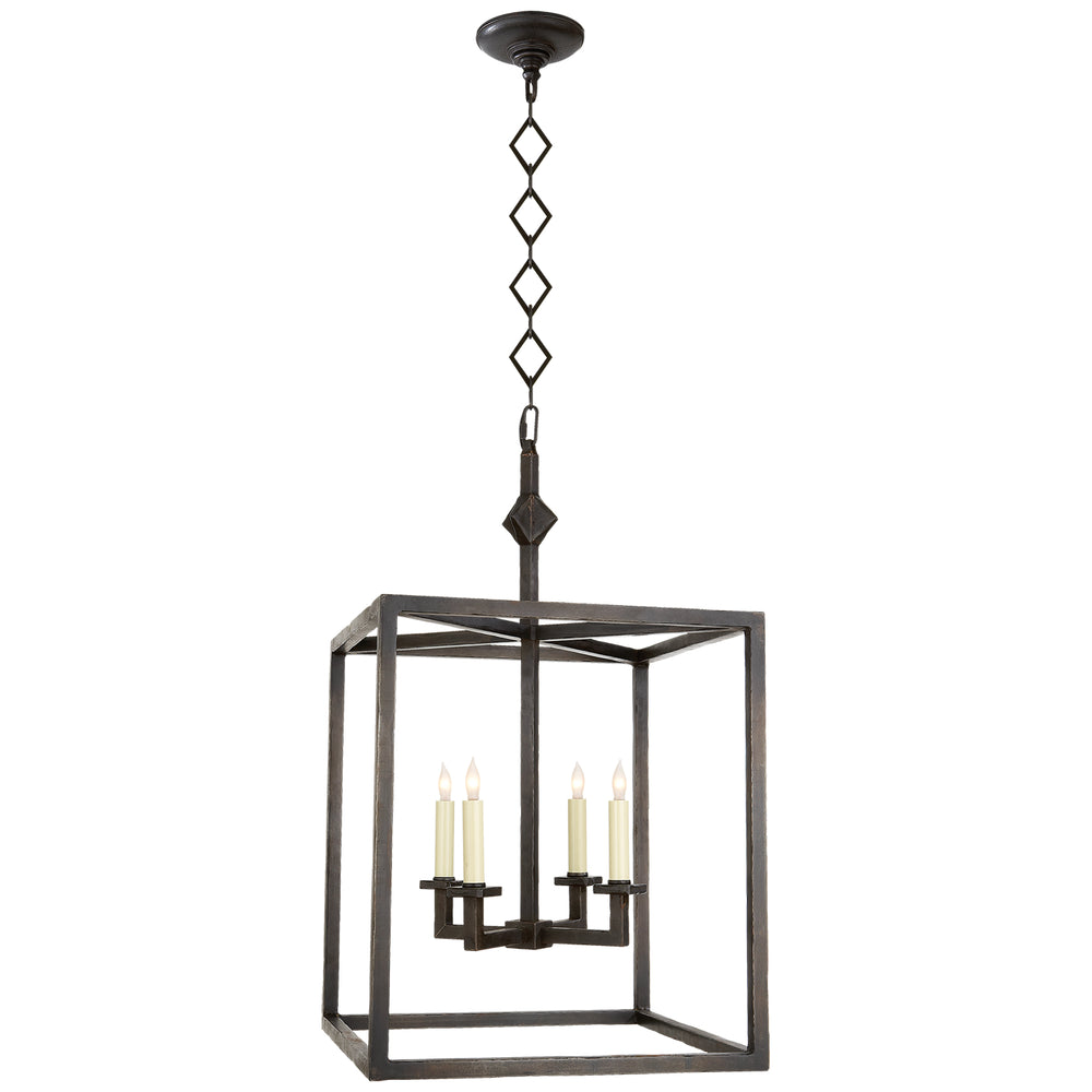 Visual Comfort Signature Canada - Four Light Lantern - Bastien - Aged Iron- Union Lighting Luminaires Decor