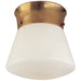 Visual Comfort Signature Canada - One Light Ceiling Mount - Perry Street - Hand-Rubbed Antique Brass- Union Lighting Luminaires Decor