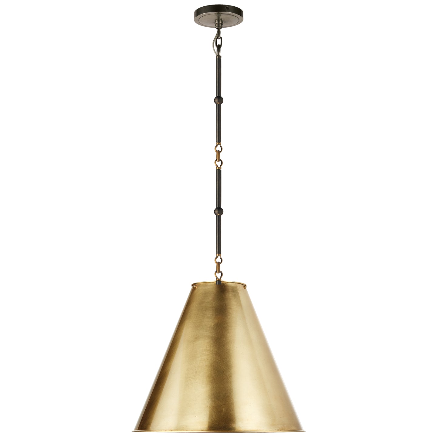 Visual Comfort Signature Canada - One Light Pendant - Goodman - Bronze with Antique Brass- Union Lighting Luminaires Decor