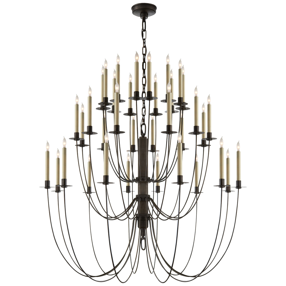 Visual Comfort Signature Canada - 36 Light Chandelier - Erika - Aged Iron- Union Lighting Luminaires Decor