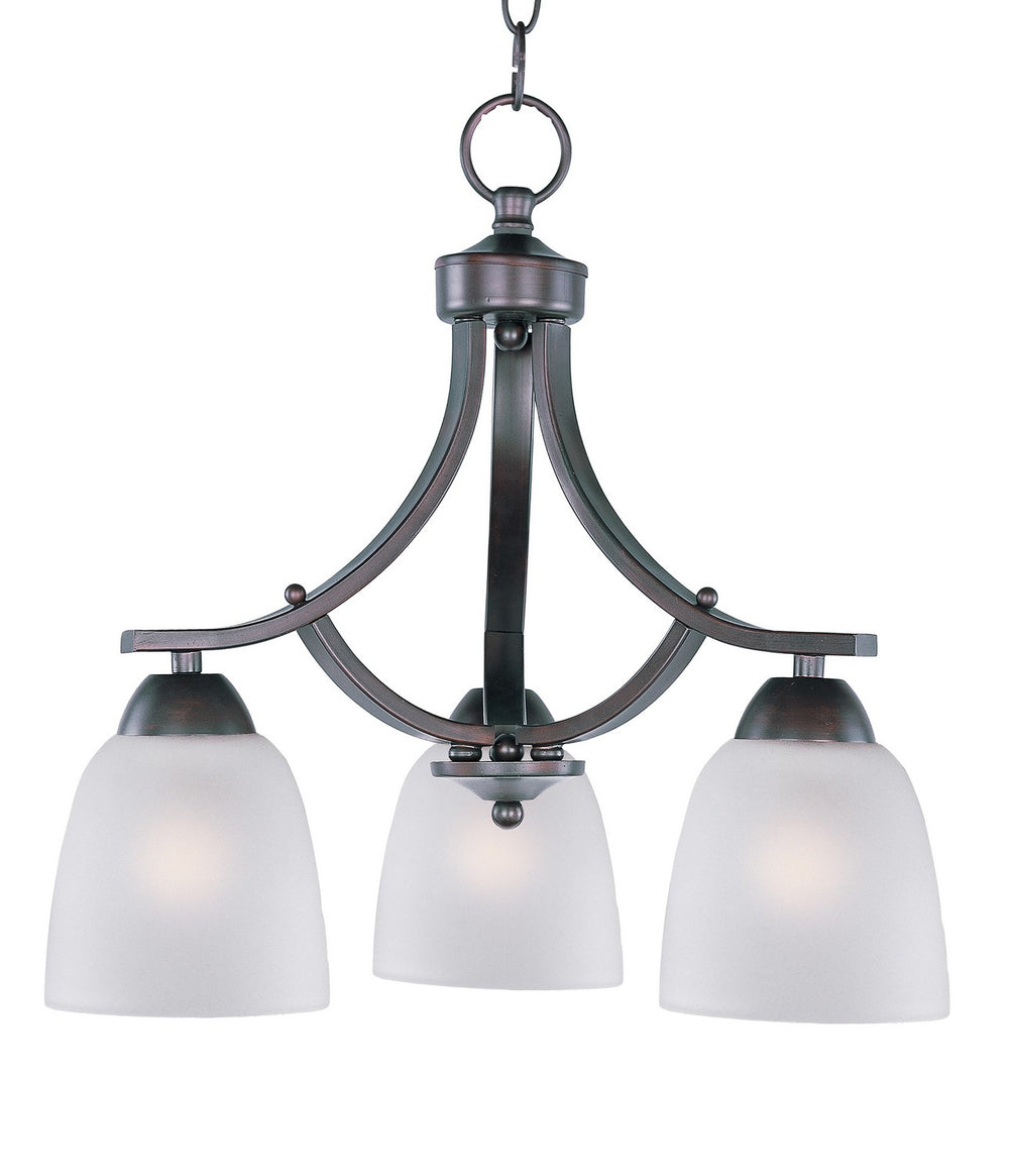 Maxim - Three Light Chandelier - Axis - Oil Rubbed Bronze- Union Lighting Luminaires Decor