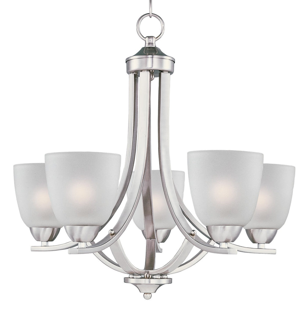 Maxim - Five Light Chandelier - Axis - Satin Nickel- Union Lighting Luminaires Decor