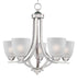 Maxim - Five Light Chandelier - Axis - Satin Nickel- Union Lighting Luminaires Decor