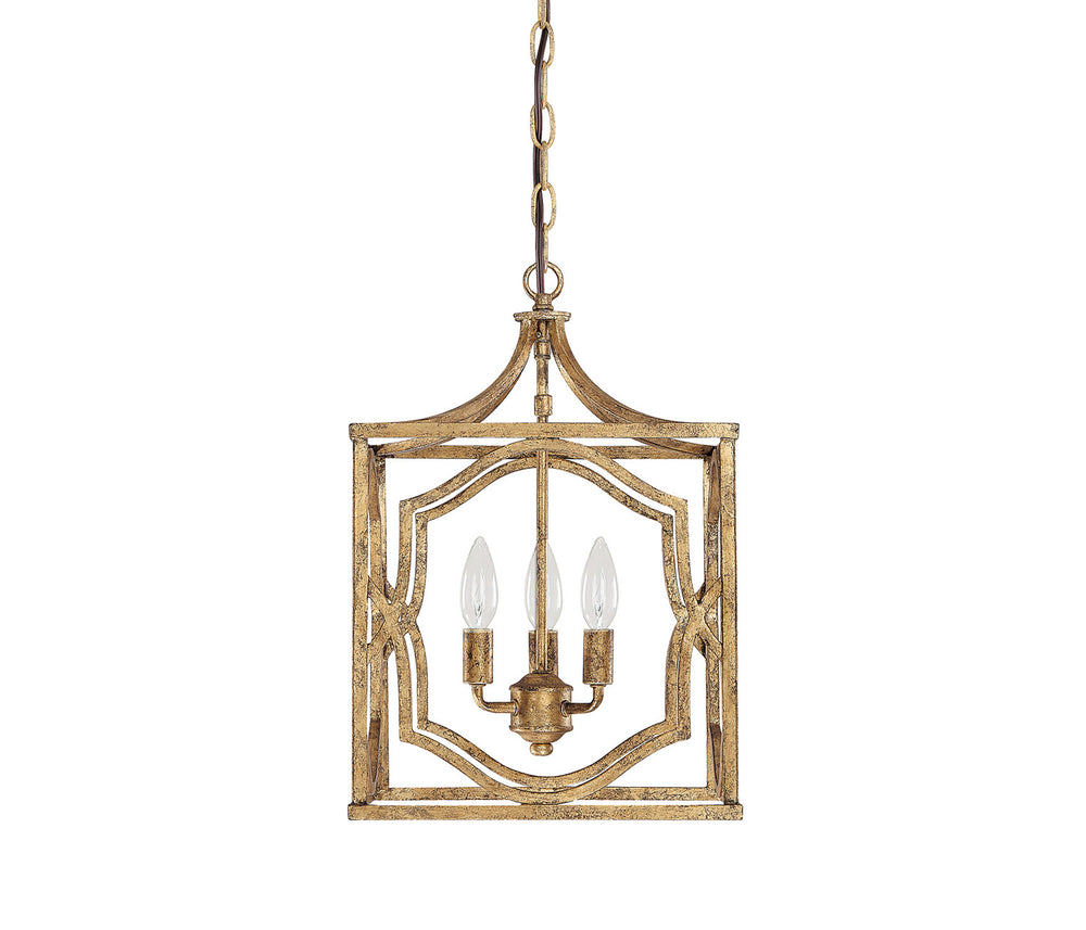 Capital Lighting - Three Light Foyer - Blakely - Antique Gold- Union Lighting Luminaires Decor