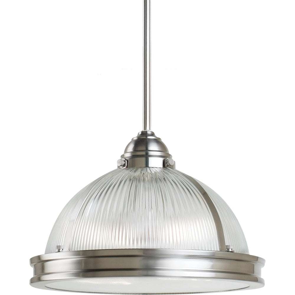Generation Lighting Canada - Two Light Pendant - Pratt Street Prismatic - Brushed Nickel- Union Lighting Luminaires Decor