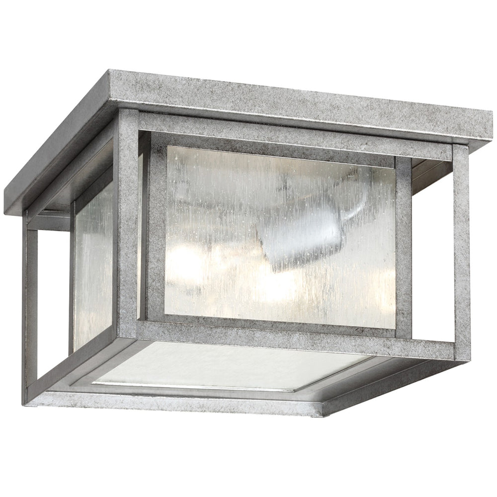 Generation Lighting Canada - Two Light Outdoor Flush Mount - Hunnington - Weathered Pewter- Union Lighting Luminaires Decor