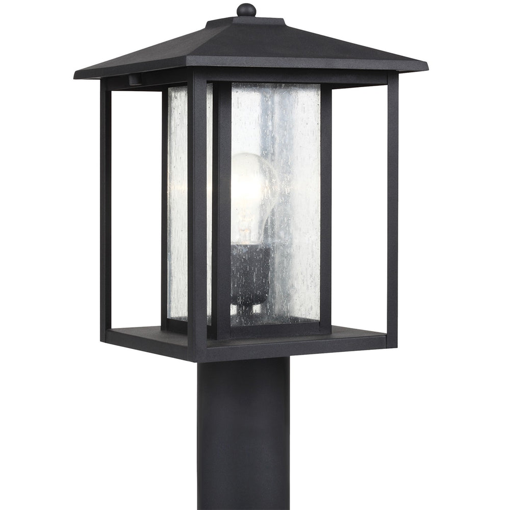 Generation Lighting Canada - One Light Outdoor Post Lantern - Hunnington - Black- Union Lighting Luminaires Decor