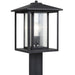 Generation Lighting Canada - One Light Outdoor Post Lantern - Hunnington - Black- Union Lighting Luminaires Decor