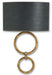 Currey and Company - One Light Wall Sconce - Bolebrook - Gold Leaf- Union Lighting Luminaires Decor