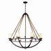 ELK Home - Eight Light Chandelier - Natural Rope - Aged Bronze- Union Lighting Luminaires Decor