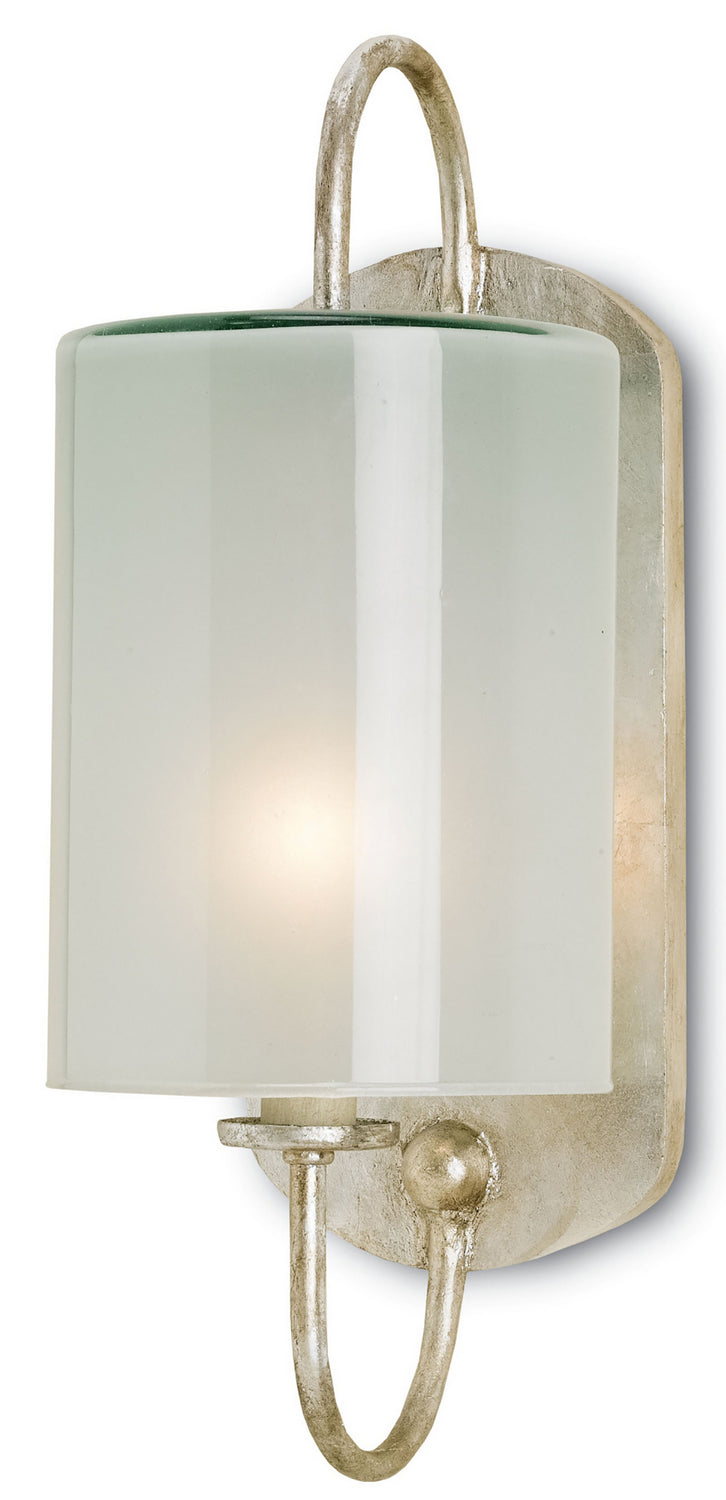 Currey and Company - One Light Wall Sconce - Glacier - Silver Leaf- Union Lighting Luminaires Decor