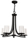 DVI Canada - Five Light Chandelier - Essex - Graphite w/Half Opal Glass- Union Lighting Luminaires Decor