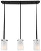 DVI Canada - Three Light Linear - Essex - Graphite w/Half Opal Glass- Union Lighting Luminaires Decor
