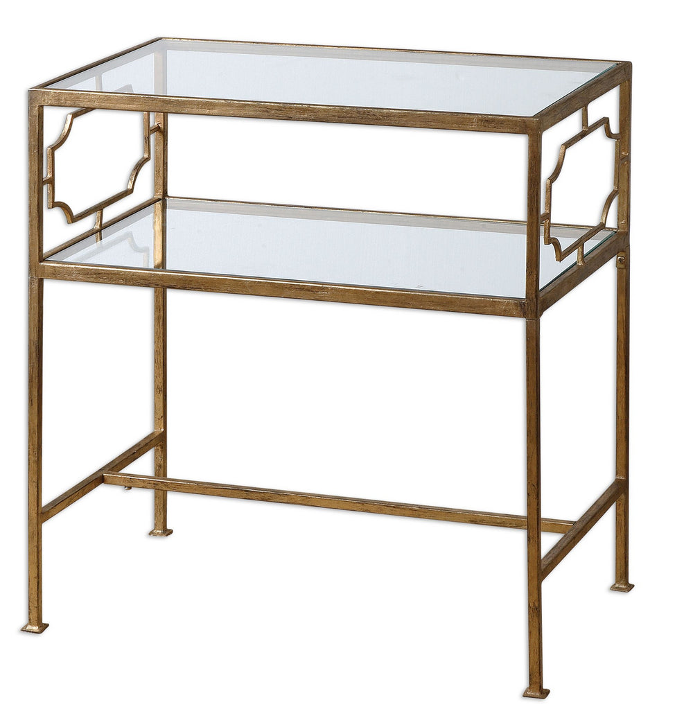 Uttermost - Side Table - Genell - Gold Leafed- Union Lighting Luminaires Decor