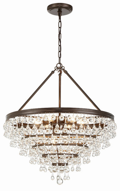Crystorama - Eight Light Chandelier - Calypso - Vibrant Bronze- Union Lighting Luminaires Decor