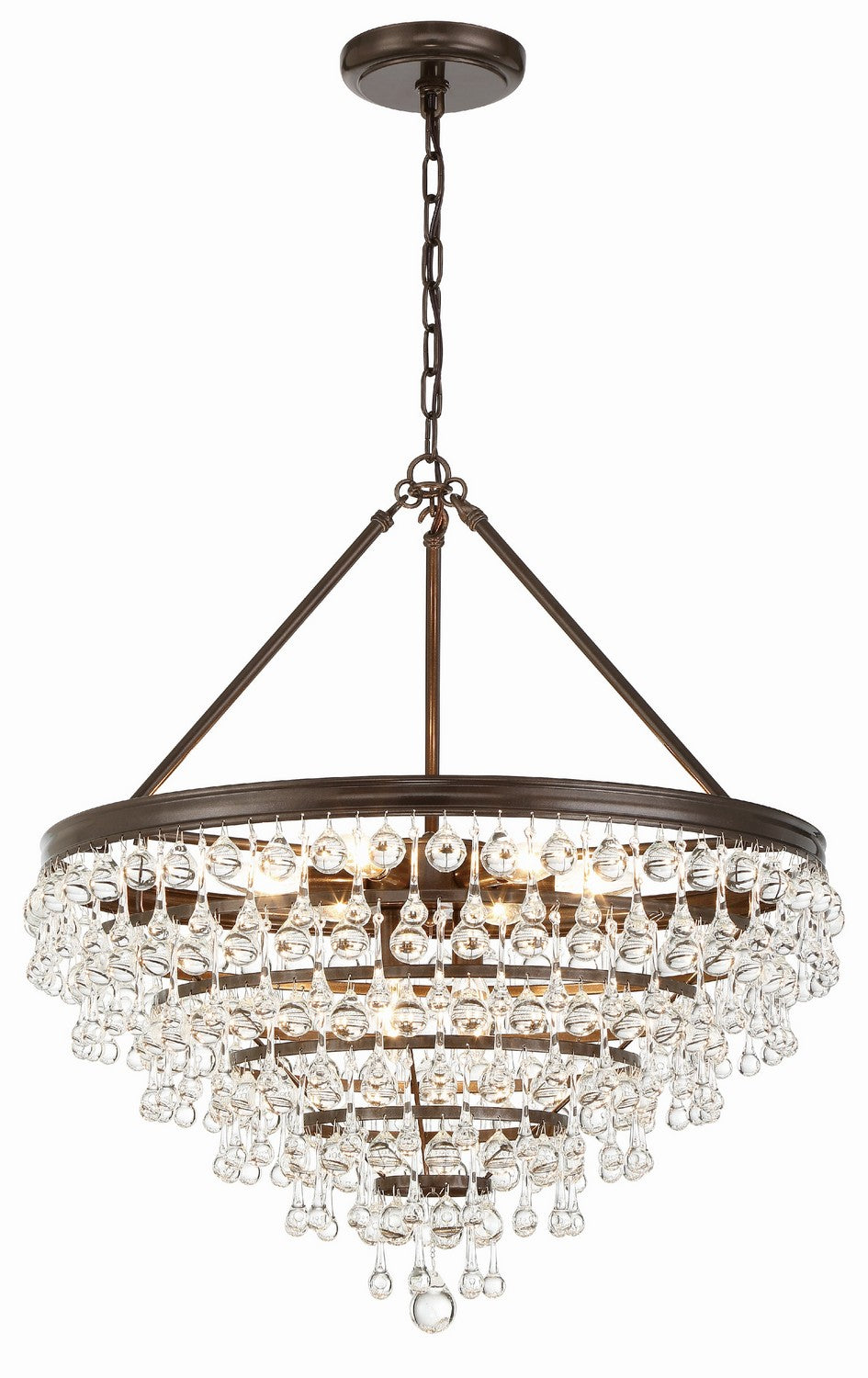Crystorama - Eight Light Chandelier - Calypso - Vibrant Bronze- Union Lighting Luminaires Decor