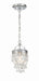Crystorama - One Light Mini Chandelier - Calypso - Polished Chrome- Union Lighting Luminaires Decor