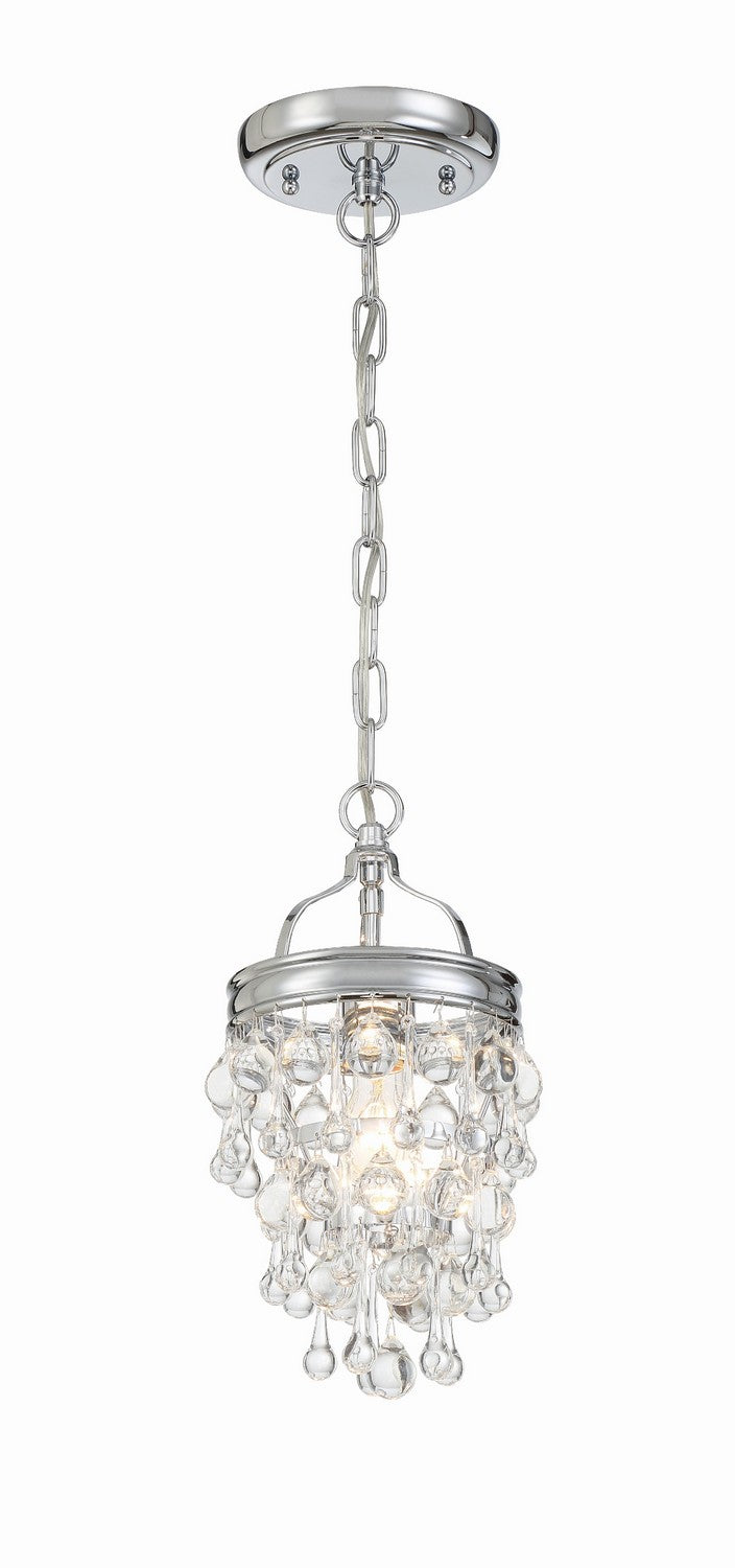 Crystorama - One Light Mini Chandelier - Calypso - Polished Chrome- Union Lighting Luminaires Decor