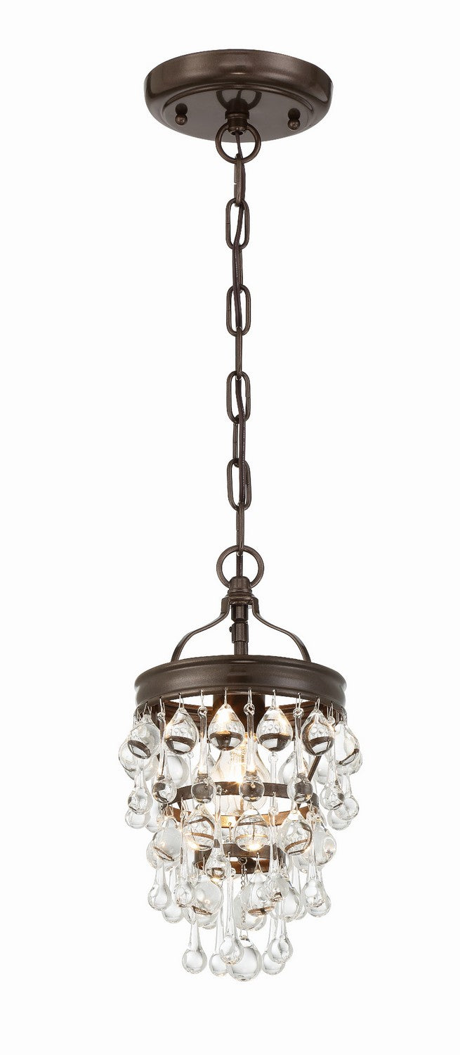 Crystorama - One Light Mini Chandelier - Calypso - Vibrant Bronze- Union Lighting Luminaires Decor
