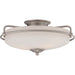 Quoizel - Three Light Flush Mount - Griffin - Antique Nickel- Union Lighting Luminaires Decor