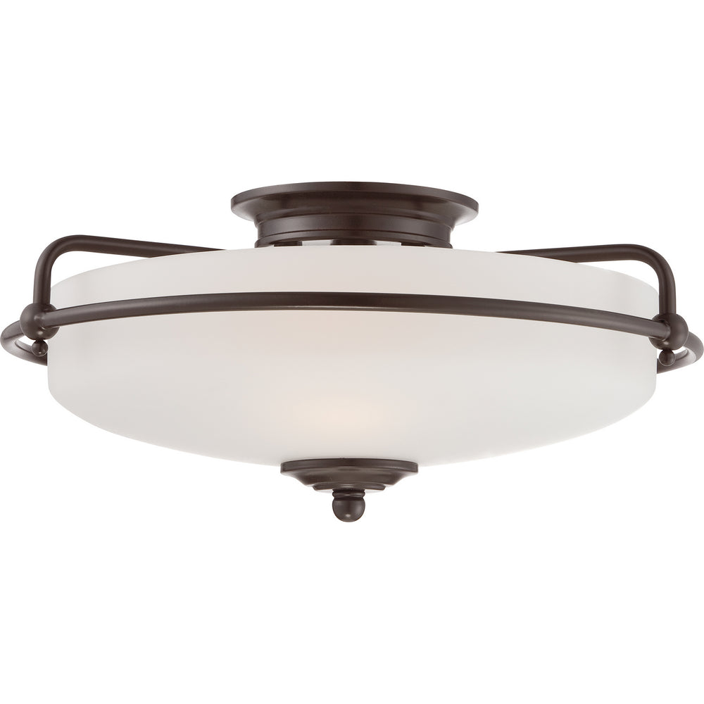 Quoizel - Three Light Flush Mount - Griffin - Palladian Bronze- Union Lighting Luminaires Decor