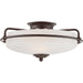 Quoizel - Three Light Flush Mount - Griffin - Palladian Bronze- Union Lighting Luminaires Decor