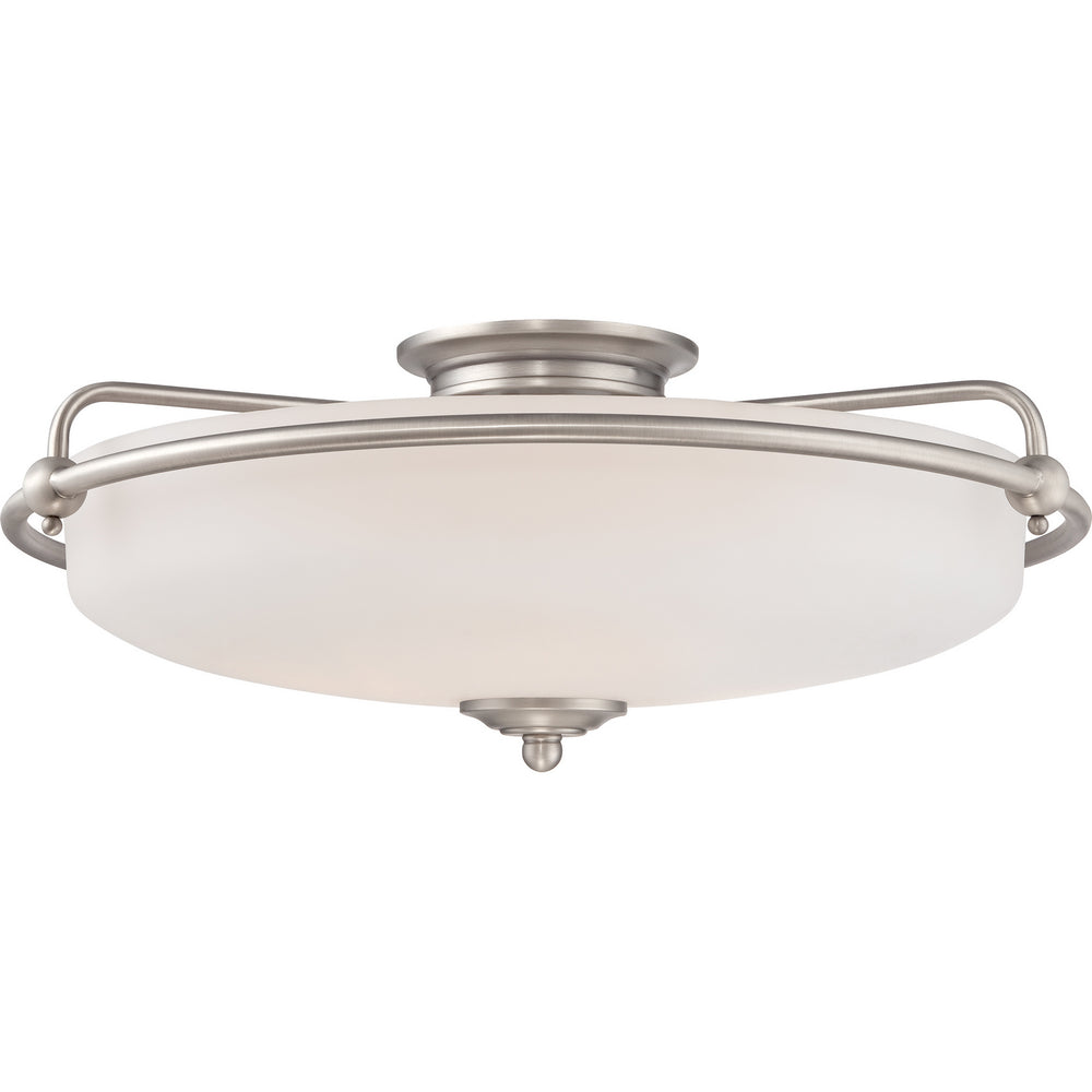 Quoizel - Four Light Flush Mount - Griffin - Antique Nickel- Union Lighting Luminaires Decor