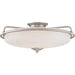 Quoizel - Four Light Flush Mount - Griffin - Antique Nickel- Union Lighting Luminaires Decor