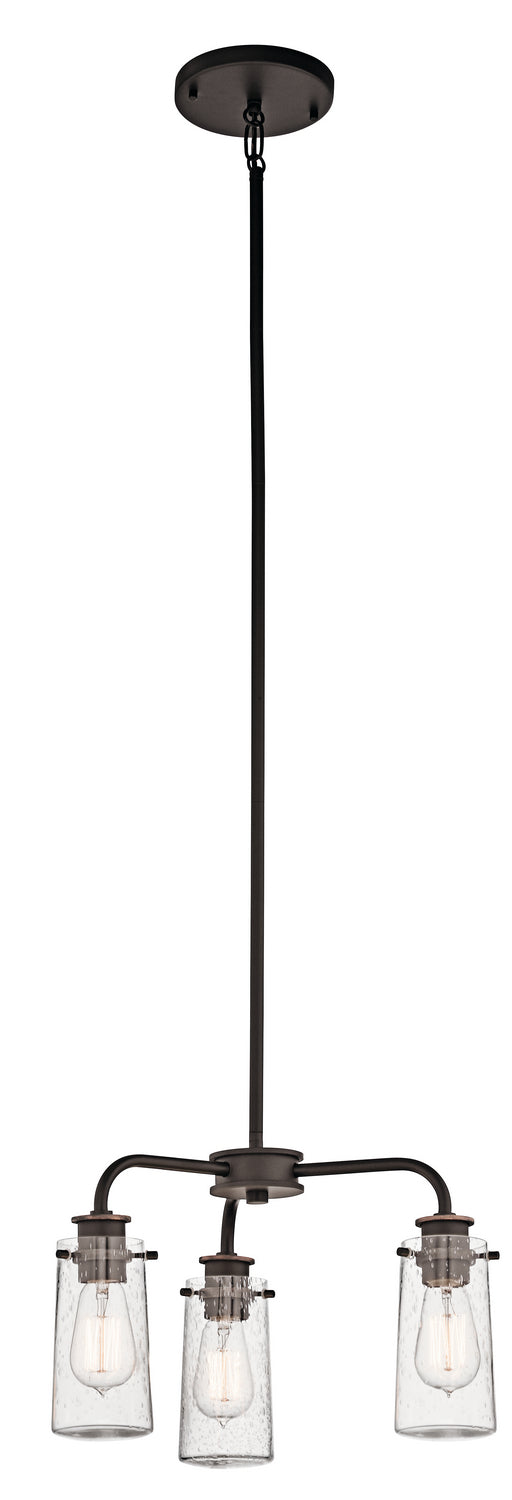 Kichler Canada - Three Light Chandelier/Semi Flush - Braelyn - Olde Bronze- Union Lighting Luminaires Decor