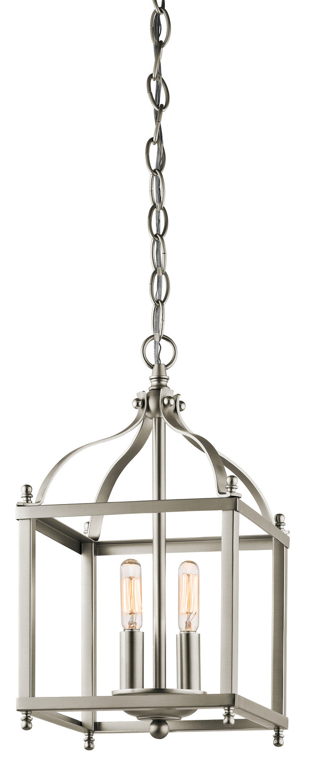 Kichler Canada - Two Light Pendant - Larkin - Brushed Nickel- Union Lighting Luminaires Decor