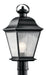Kichler Canada - One Light Outdoor Post Mount - Mount Vernon - Black- Union Lighting Luminaires Decor