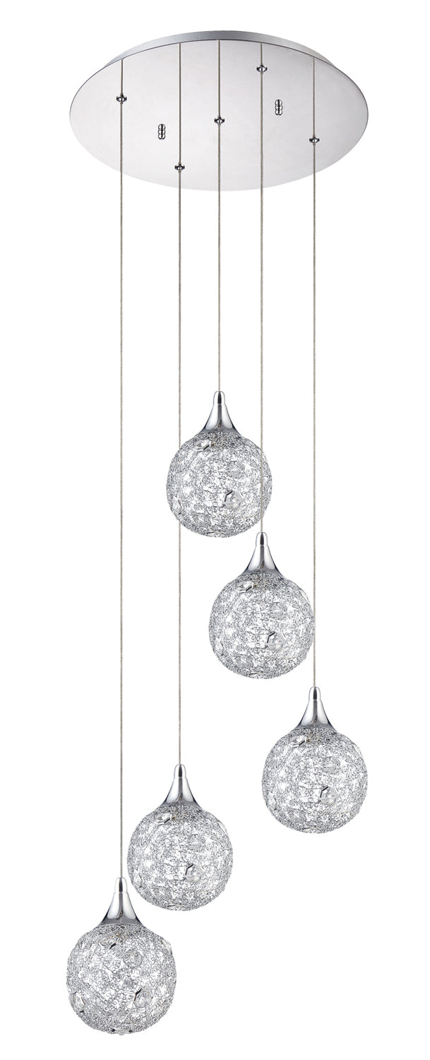 Kendal Canada - Five Light Pan - Solaro - Chrome- Union Lighting Luminaires Decor