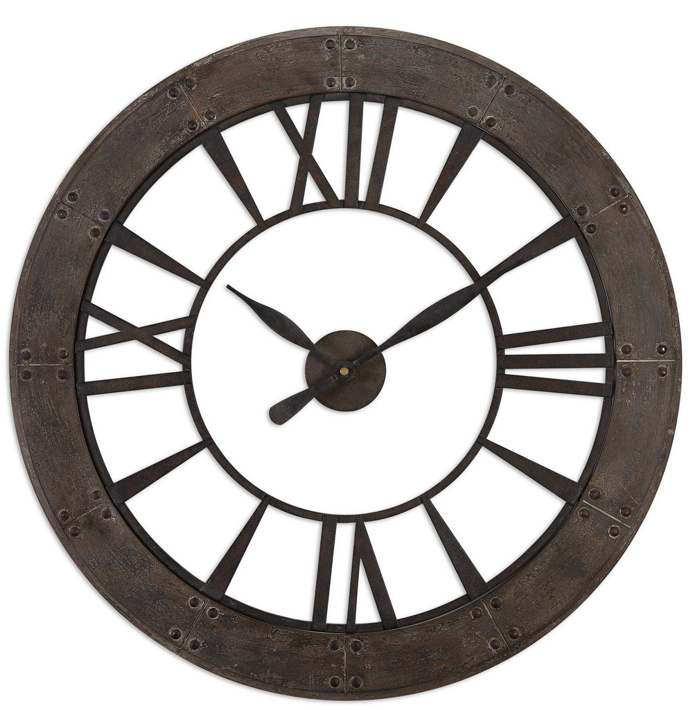 Uttermost - Wall Clock - Ronan - Dark Rustic Bronze- Union Lighting Luminaires Decor