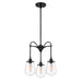 Sonneman - Three Light Pendant - Chelsea - Satin Black- Union Lighting Luminaires Decor